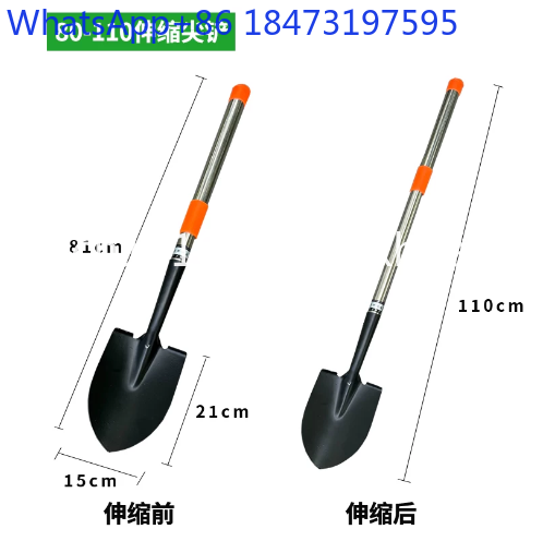 Gardening Tools Bd - 1 Buah Sekop Teleskopik Baja Tahan
