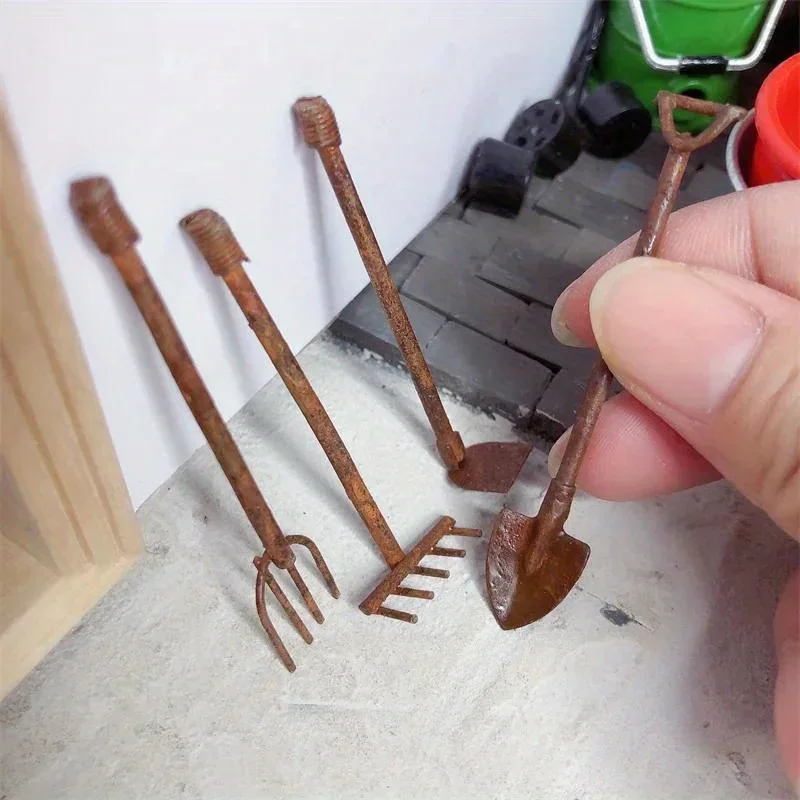 Gardening Tools Toys - 4 Pcs/Pack miniatur alat taman ornamen