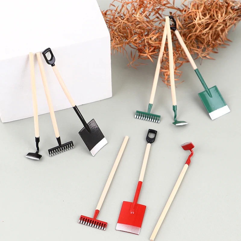 Gardening Tools Toys - 3 Buah 1:12 Miniatur Rumah Boneka