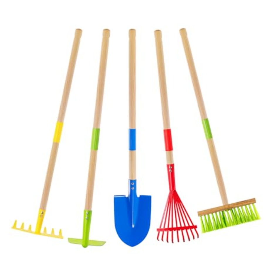 Gardening Tools For Toddlers - Set Peralatan Kebun: Cangkul, Garu, Sekop,