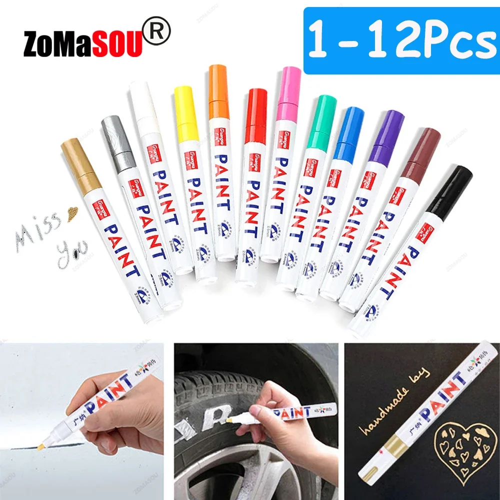 Garden Row Marker - 1-12 buah pulpen cat permanen warna