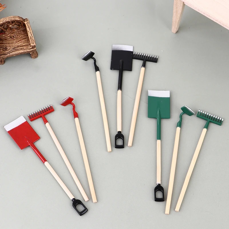 3 Buah 1:12 Miniatur Rumah Bon - Gardening Tools Toys ulasan dan harga