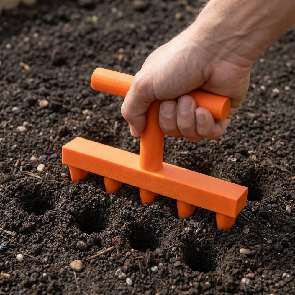 Alat Pengebor Tanah Plastik 5  - Garden Row Marker ulasan dan harga