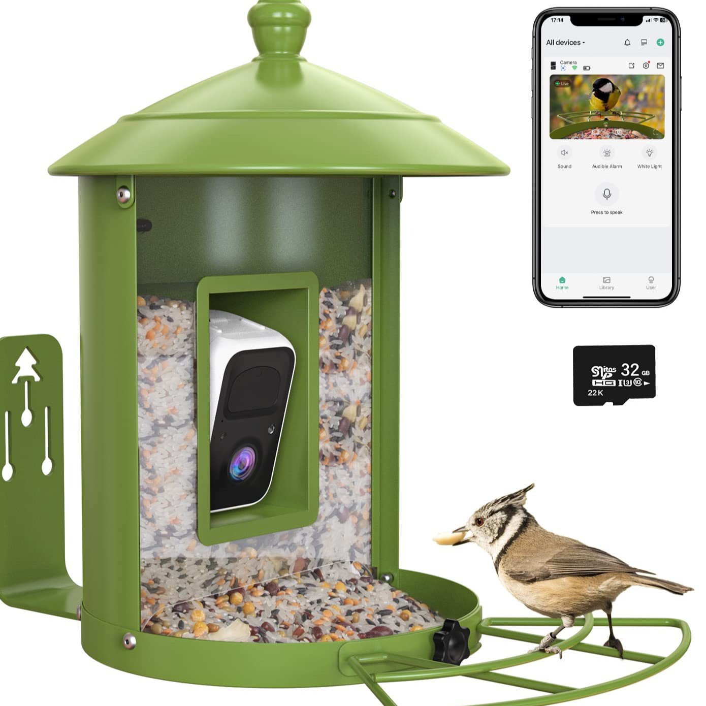 Pengumpan burung cerdas AI den - Gardening Tools With Definition ulasan dan harga