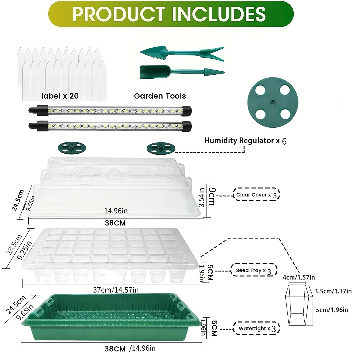 Baki Semai Benih dengan Kit Pe - Led Grow Light ulasan dan harga