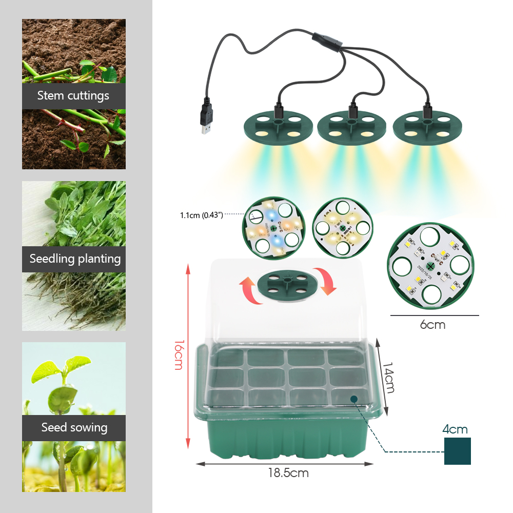 Pot Pembibitan LED dengan Lamp - Led Grow Light ulasan dan harga