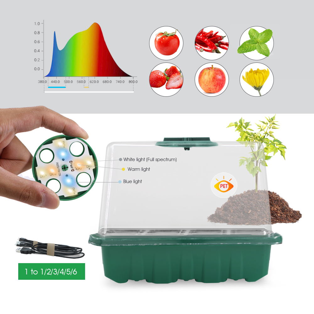 Pot Pembibitan LED dengan Lamp - Led Grow Light ulasan dan harga