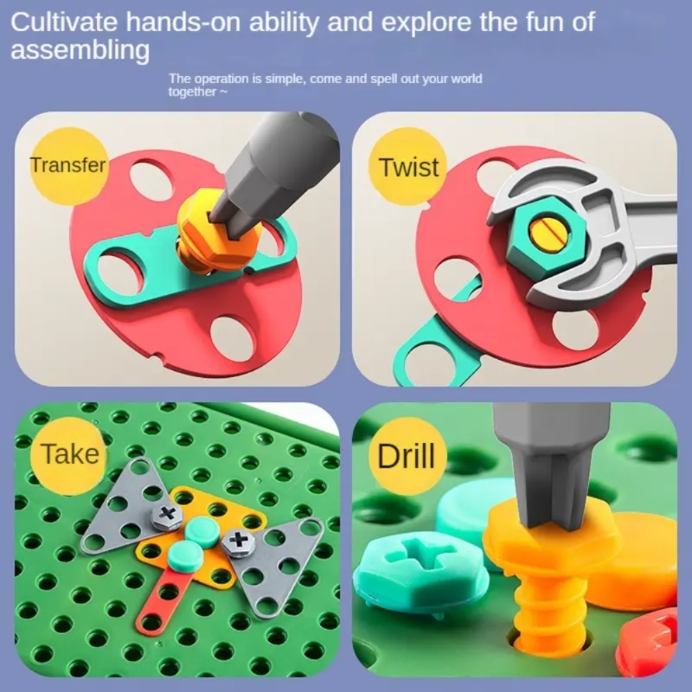 450 Pcs Kids STEM Drill Set Cr - Gardening Tools For Toddlers ulasan dan harga